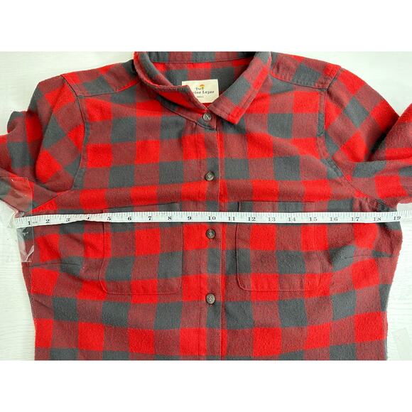Marine Layer The Stevie Buffalo Check Shirt Red and Gray Button Up Outdoors S - Picture 8 of 10